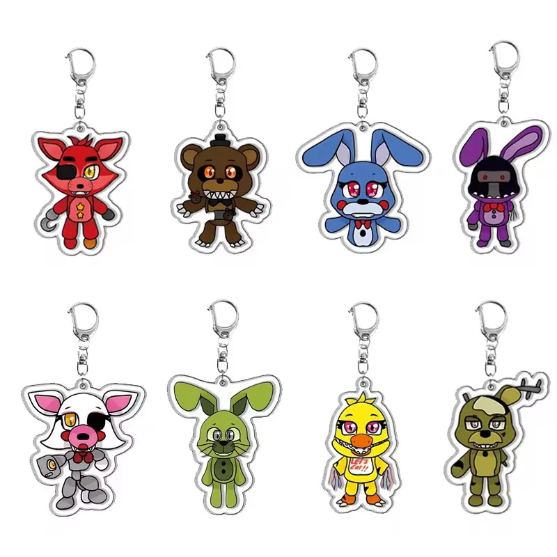 Cartoon Game Toy Bear Keychain Backpack Jewelry Accessories Key Ring Pendant Fan Collection Cosplay Gifts Decoration Keyring