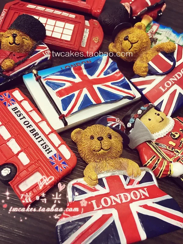 Creative Tourism Memorial Landscape London Refrigerator Magnet 3D Fridge Magnet Sticker Travel Souvenir Kitchen Home Decoration