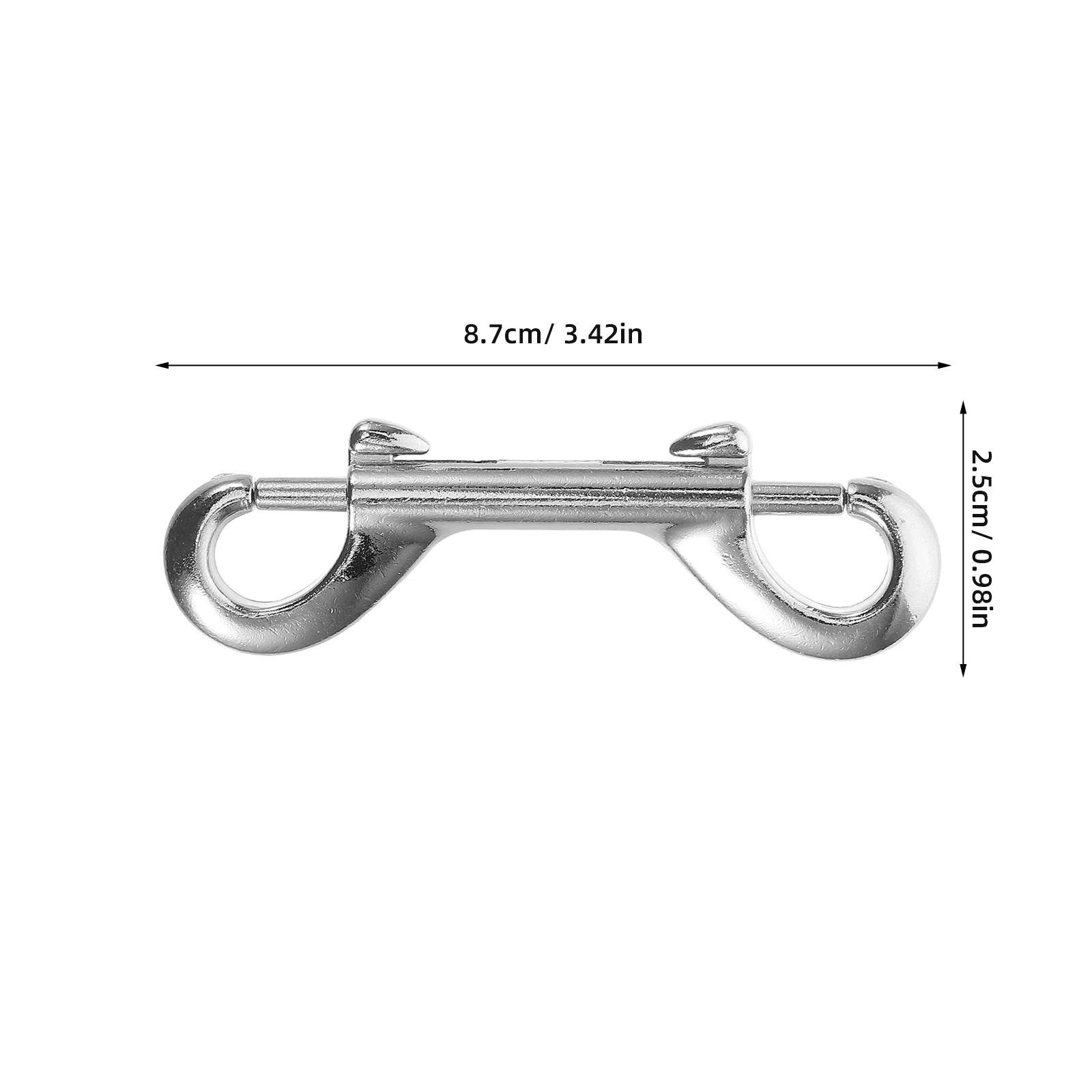 2 ganci a sgancio rapido a doppia testa in lega di zinco, fibbie a scatto per collare di cani, forniture per animali domestici, hardware in metallo