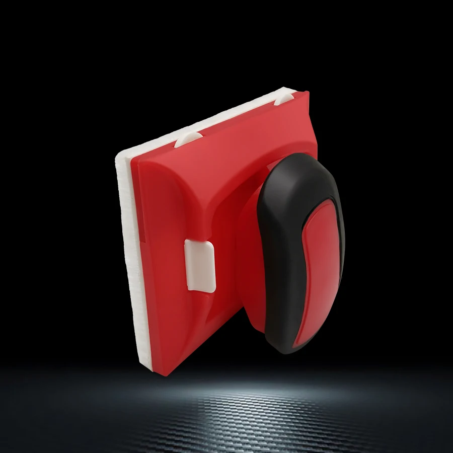 0818 엣지 트리밍 브러시 - 페인트와 석고 라인을 부드럽고 줄무늬 없이 바르기 위한 빨간색 및 검정색 부드러운 고무 도구, 완벽함