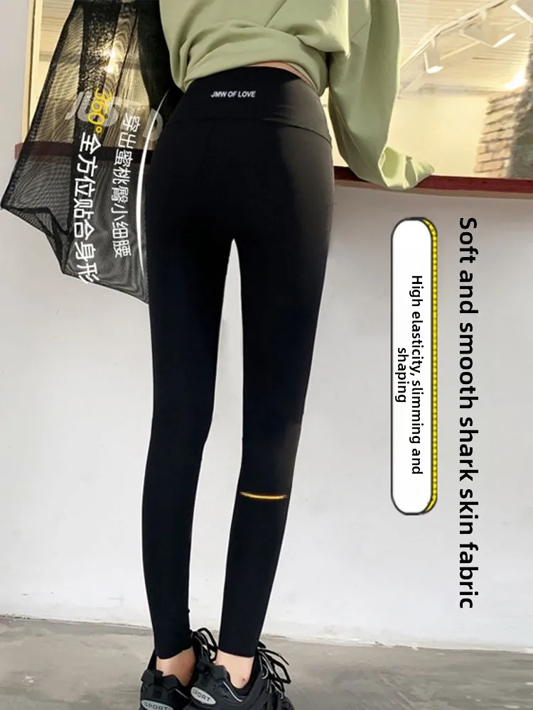 レディースヨガパンツ レギンス アークボット 秋冬 サイクリング レター柄 伸縮性 液体のような滑らかさ お腹シェイプ 美尻効果 レッグタイツ