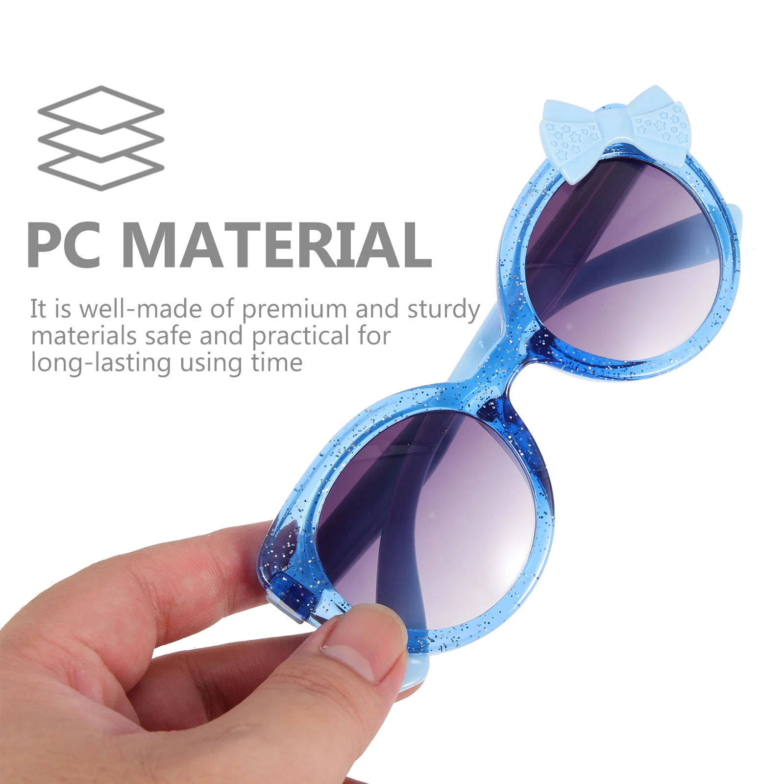 

1Pair Kids Sunglasses Bowknot Lightweight Party Glasses Decorative Eyewear Photo Prop Cartoon Sunglasses for Children Festival