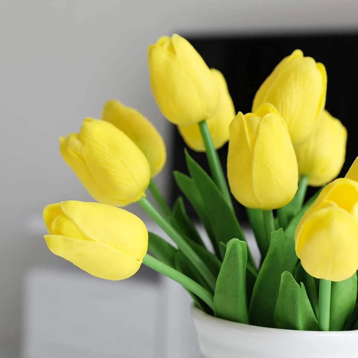 10 Stück Künstliche Blumen Real Touch Tulpen für Scrapbooking, Vasen, Heimdekoration, Hochzeit, Garten, Rosenbogen, Festlichkeiten, Brautsträuße, DIY-Geschenk – Detail 5