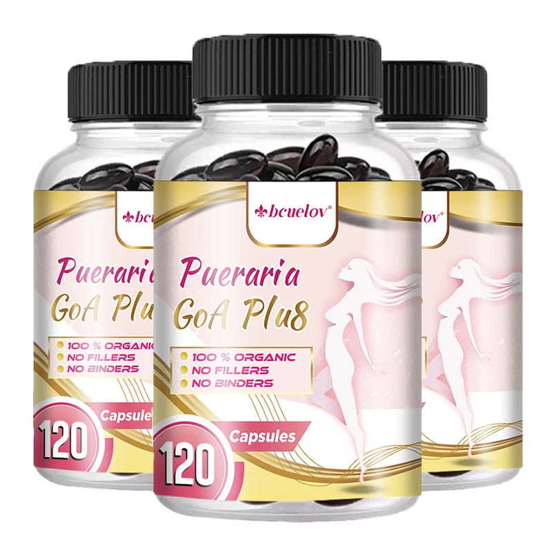 Cápsulas de Pueraria Mirifica 500mg, Ayudan a Reafirmar, Dar Elasticidad y Curvas a los Senos, Equilibrio de Estrógenos, Apoyo para la Menopausia y Nutrición de la Piel