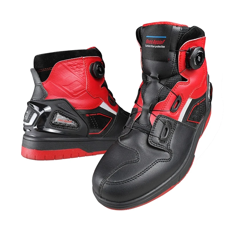 

Men's Boots Motorcyclist Boots Women Protective Waterproof and Shock-absorbing Anti-slip Outsole Collision Prevention Moto Gear