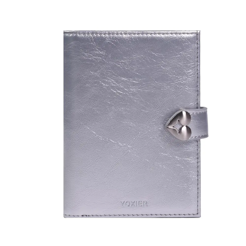 

Passport-Holder-for-Travel-Women-Men Silvery，lLarge capacity Passports Holders TravelCover Wallet Passport with Pen Holder