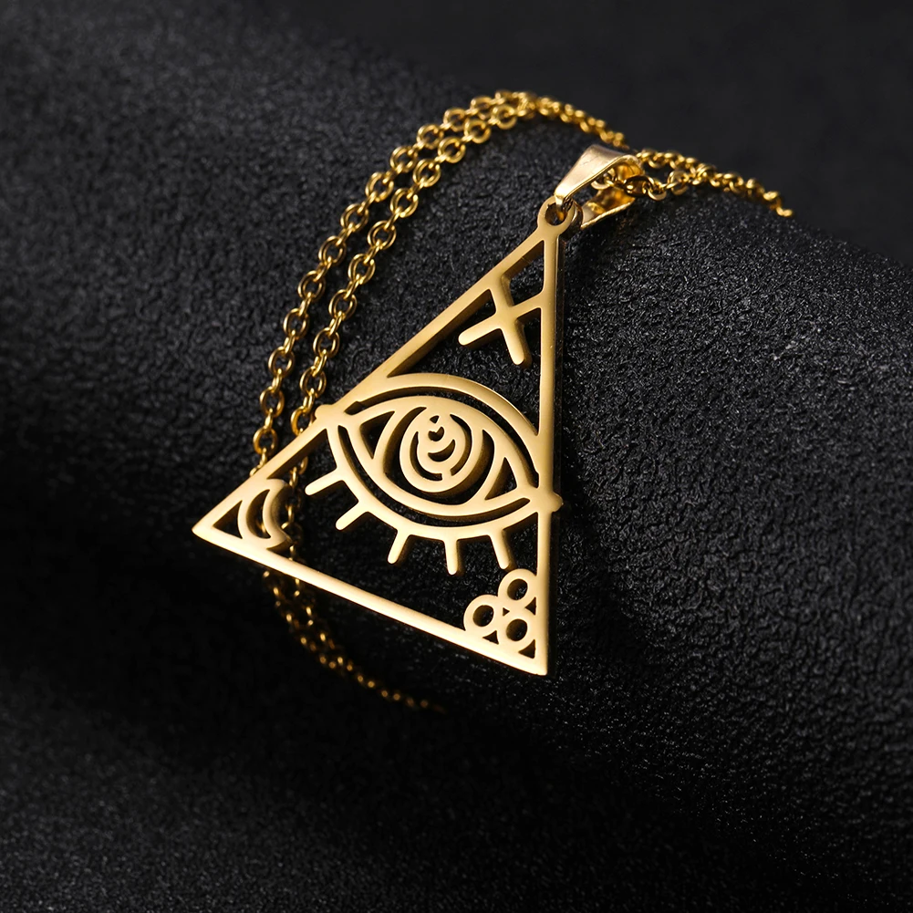 DERBUT Antica Piramide egizia Collana con Ciondolo Occhio di Horus con Catena a cordolo Cubano Miami da 27,5 Pollici DERBUT Antica Piramide egizia Collana con Ciondolo Occhio di Horus con Catena a cordolo Cubano Miami da 27,5 Pollici