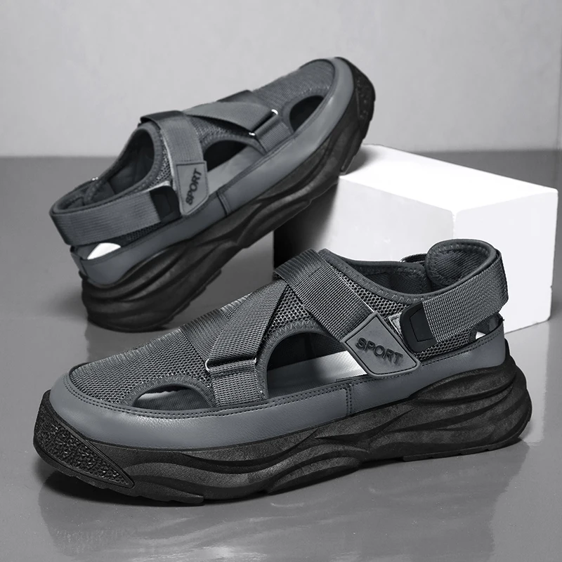 Men's Summer Outdoor Sports Sandals Anti-Slip Wear-Resistant Comfortable Thick Sole Lightweight Hiking Shoes