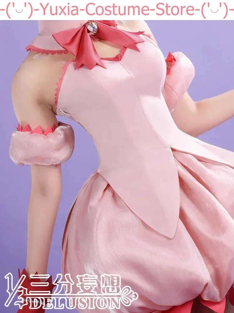 Anime! Tokyo Mew Mew Momomiya Ichigo Magic Girl Pink Dress Elegant Uniform Cosplay Costume Halloween Party Outfit Women