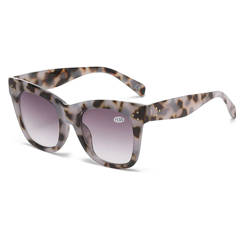 نظارات القراءة الملونة الرجال النساء القراء الشمس رمادي التدرج حماية العين عدسة عالية الوضوح مكافحة الضوء الأزرق طول النظر الشيخوخي نظارات #3