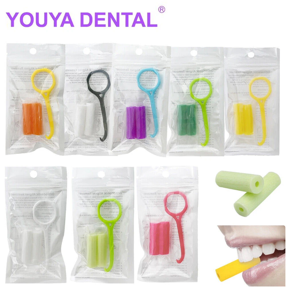 1Pack Dental Chewies Aligner Extractor Removal Tool Dentistry Orthodontic Retainer Invisable Braces Take Off Hook Plastic Tool