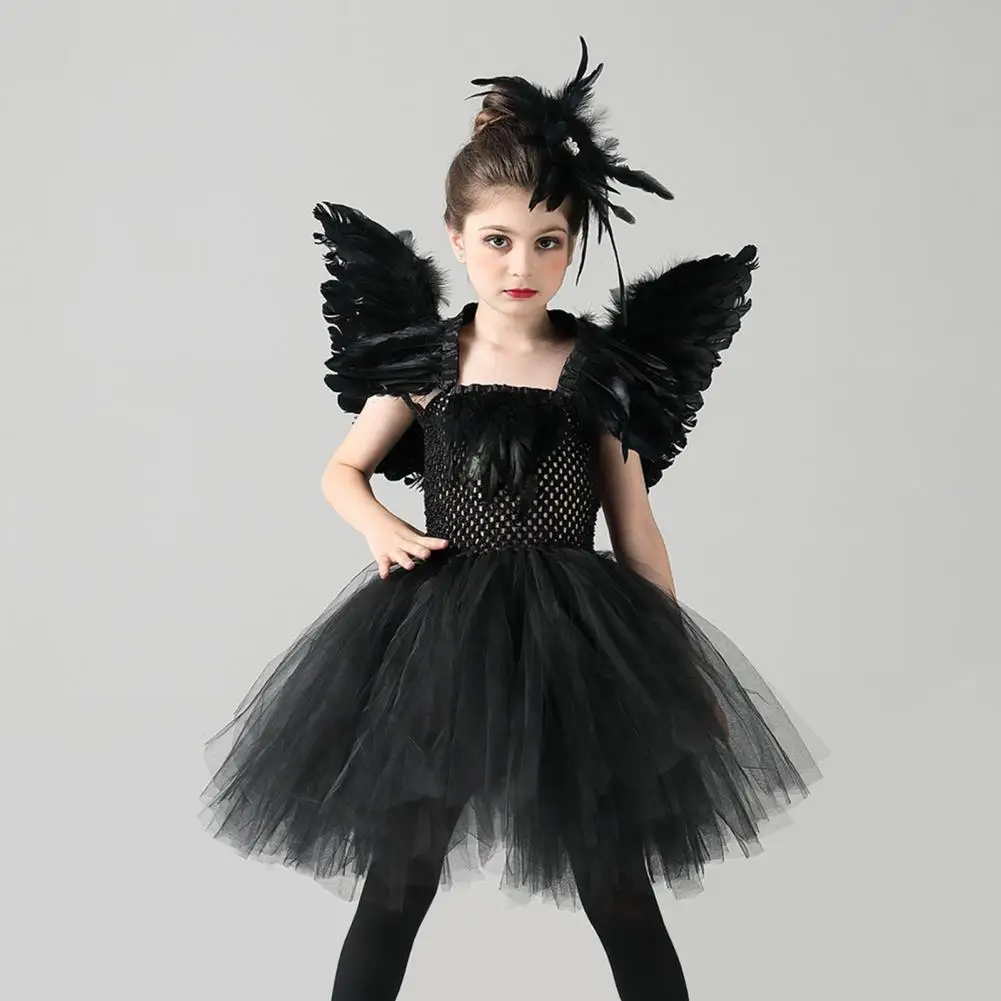 

Evil Wings Princess Dress Witch Clothes Princess Baby Girl Halloween Dress Clothing Children Skirt Children Skirt Party Dress