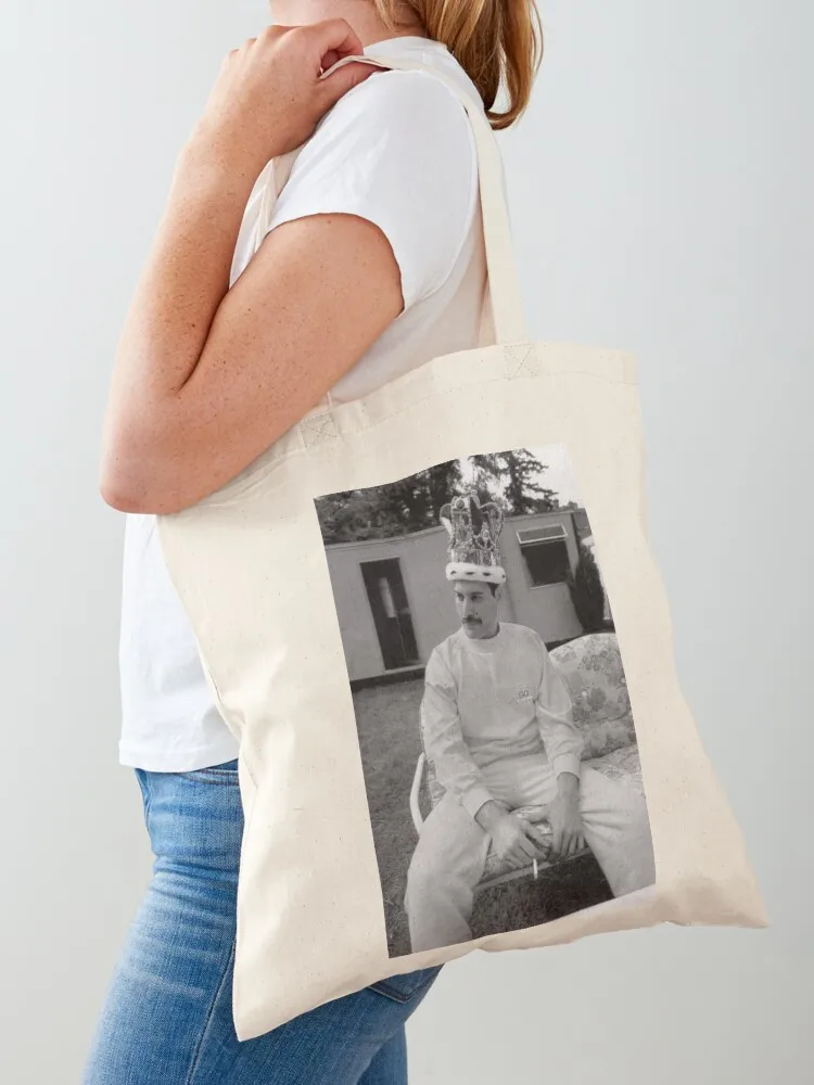 Freddie Mercury Crown Tote Bag shopper bags for women Canvas shoulder bag canvas shopping bag Canvas Tote