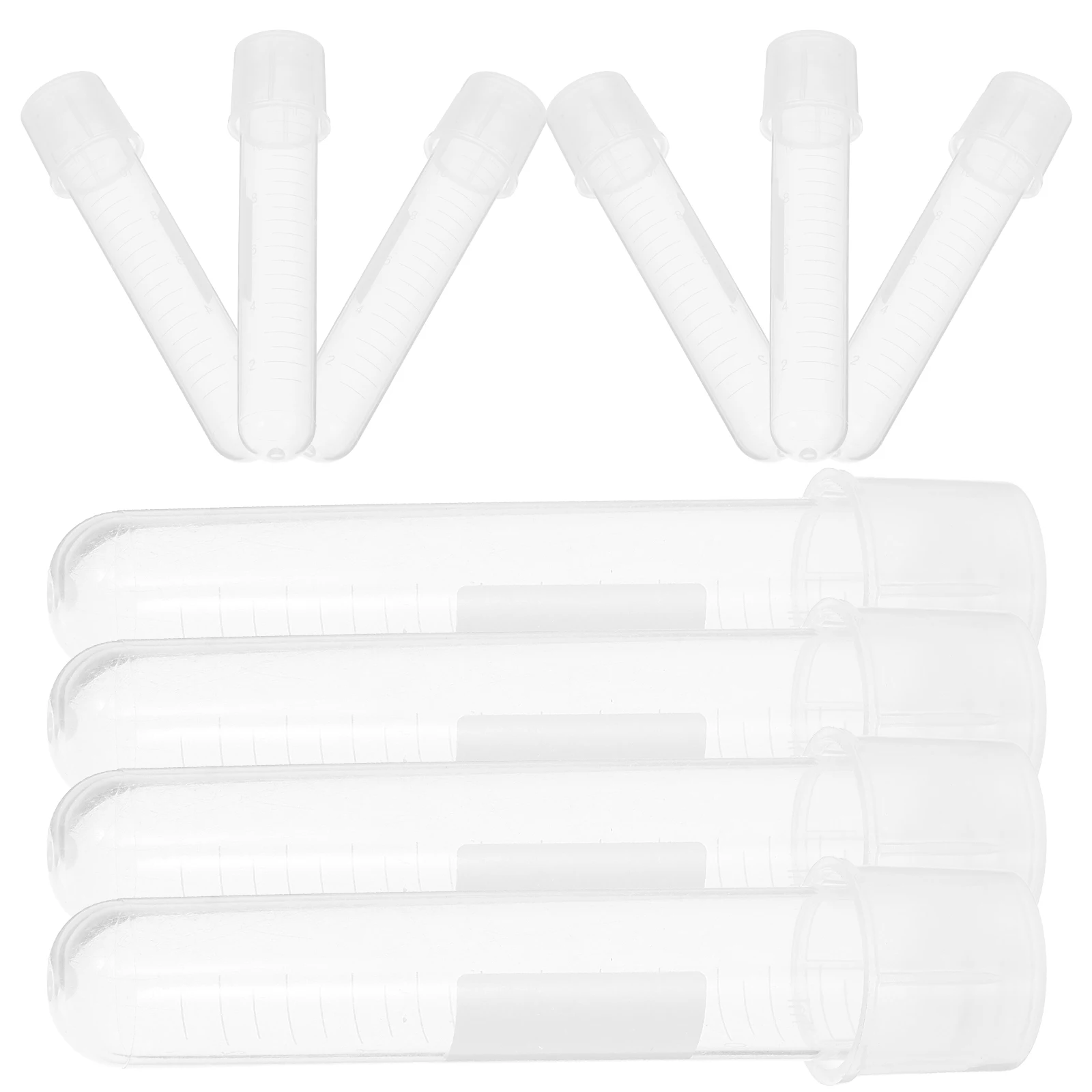

10 Pcs Test Tube with Scale Dna Free Sample Tubes Laboratory Packaging Cryogenic Culture Human Vials Bubble Shake