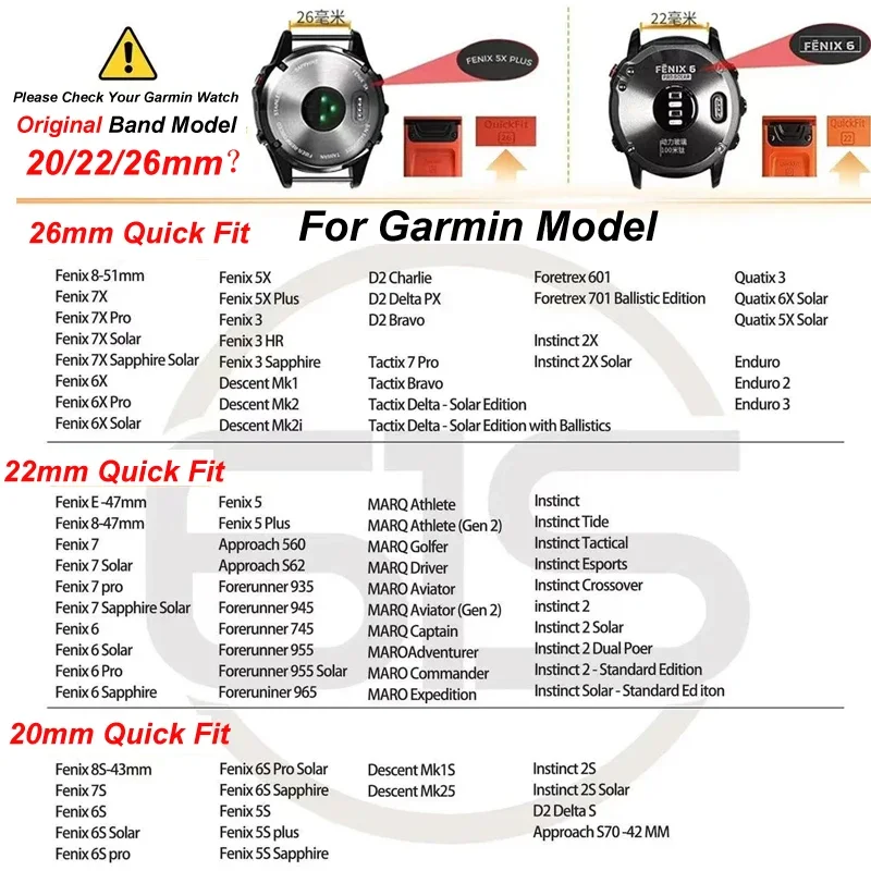 Ремешок QuickFit 20 22 мм 26 мм для Garmin Fenix 8 51 мм 47 мм из нержавеющей стали для Garmin Fenix 3/7/7X/6/6X Pro/5XPlus/Enduro 3 2
