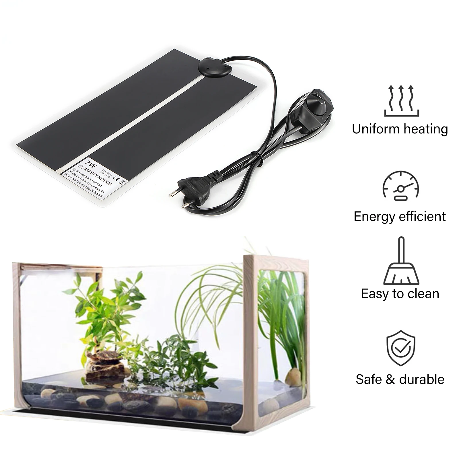 温度コントローラー-ペット用のマルチサイズのヒートマット,インキュベーター調整スイッチ,EUプラグ,5w-45w