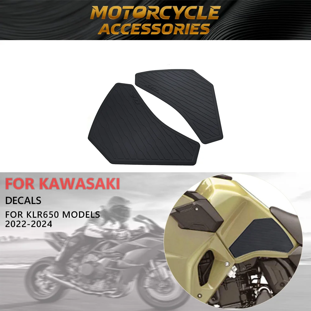

Sticker For Kawasaki Motorcycle Fuel Tank Gasket KLR650 2022-2024 Side Tank Pad Anti-slip Scratch-Resistant Fuel Tank Protector