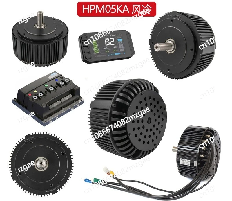 محرك عالي الطاقة 5KW محرك تبريد الهواء DC بدون فرش 48 فولت محرك جزازة العشب، محرك كارت