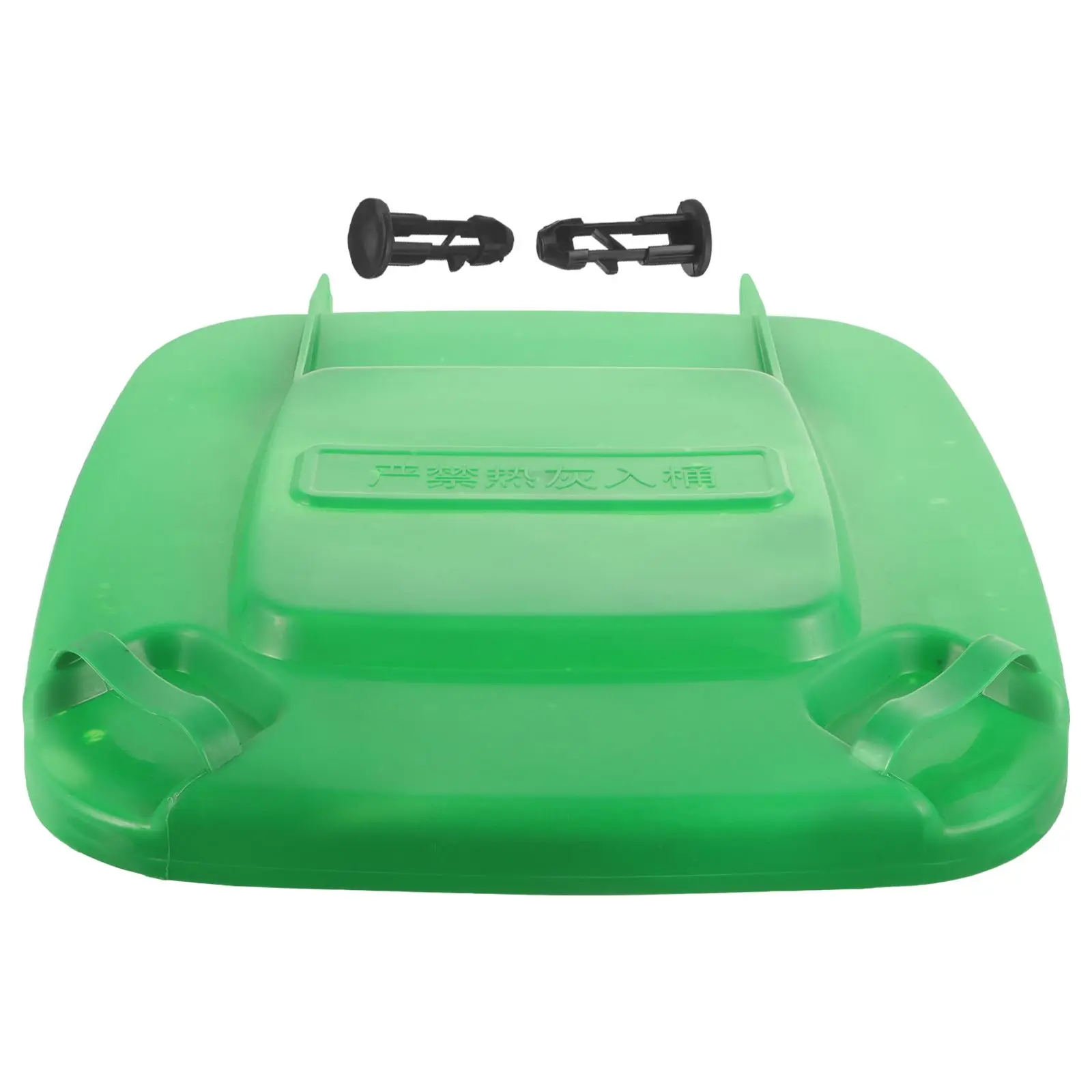 Plastic Trash Can Lid 50L Green Windproof Rainproof Easy Installation Waste Bin Cover Sanitation Garden Garbage