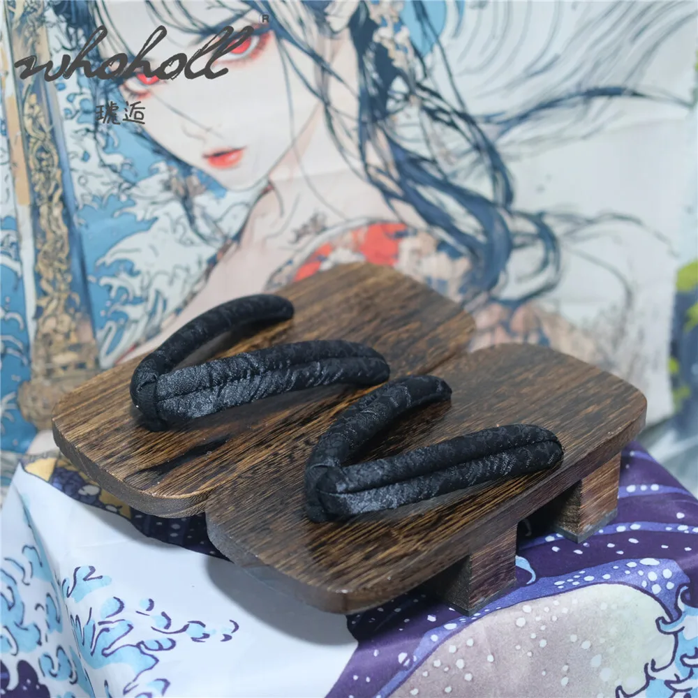 Japanische Samurai Holz Geta Cosplay Kostüme Clogs Mann Frauen Sommer Slipper Zwei-zähne Dicke Plattform Flip-Flops Cosplay Schuhe