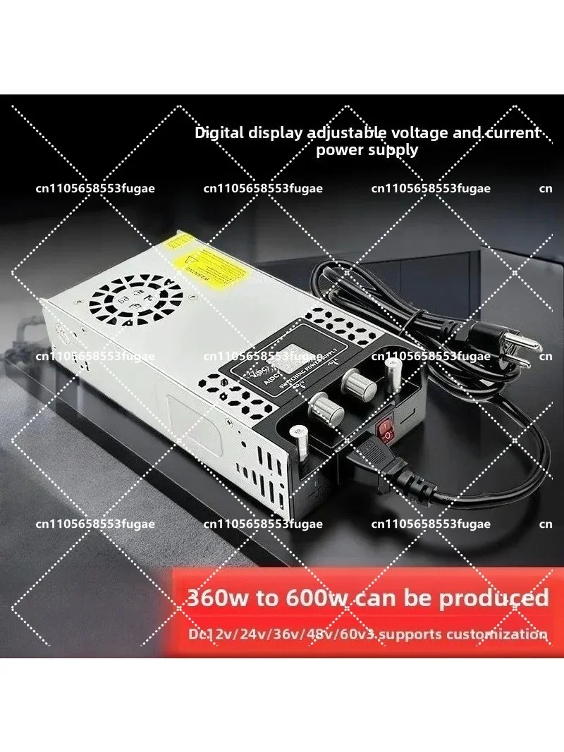 Adjustable Switching Power Supply 220V to DC 12-60V 360W/480W/600W Dual-Regulated Voltage Current Output for Electronics