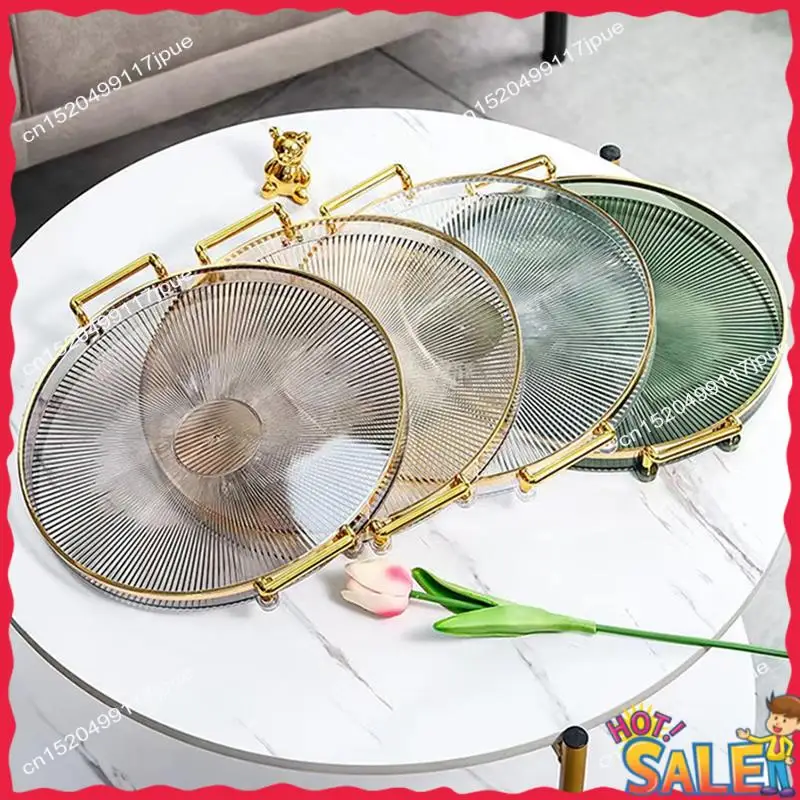 

BOFO Luxury Serving Tray,With Handles Cosmetic Perfume Makeup Display Multifunction Decorative Decorative Tray,Jewelry Tray C Du
