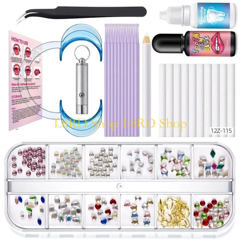 L8RD Unique Tooth Accessories Tooth Decoration Artificial Crystal