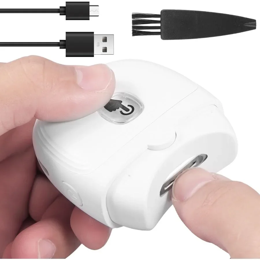 

Automatic Nail Clipper Electric Nail Clippers with Light Rechargeable Fingernail Trimmer with Nail Scraps Storage Electric Nail