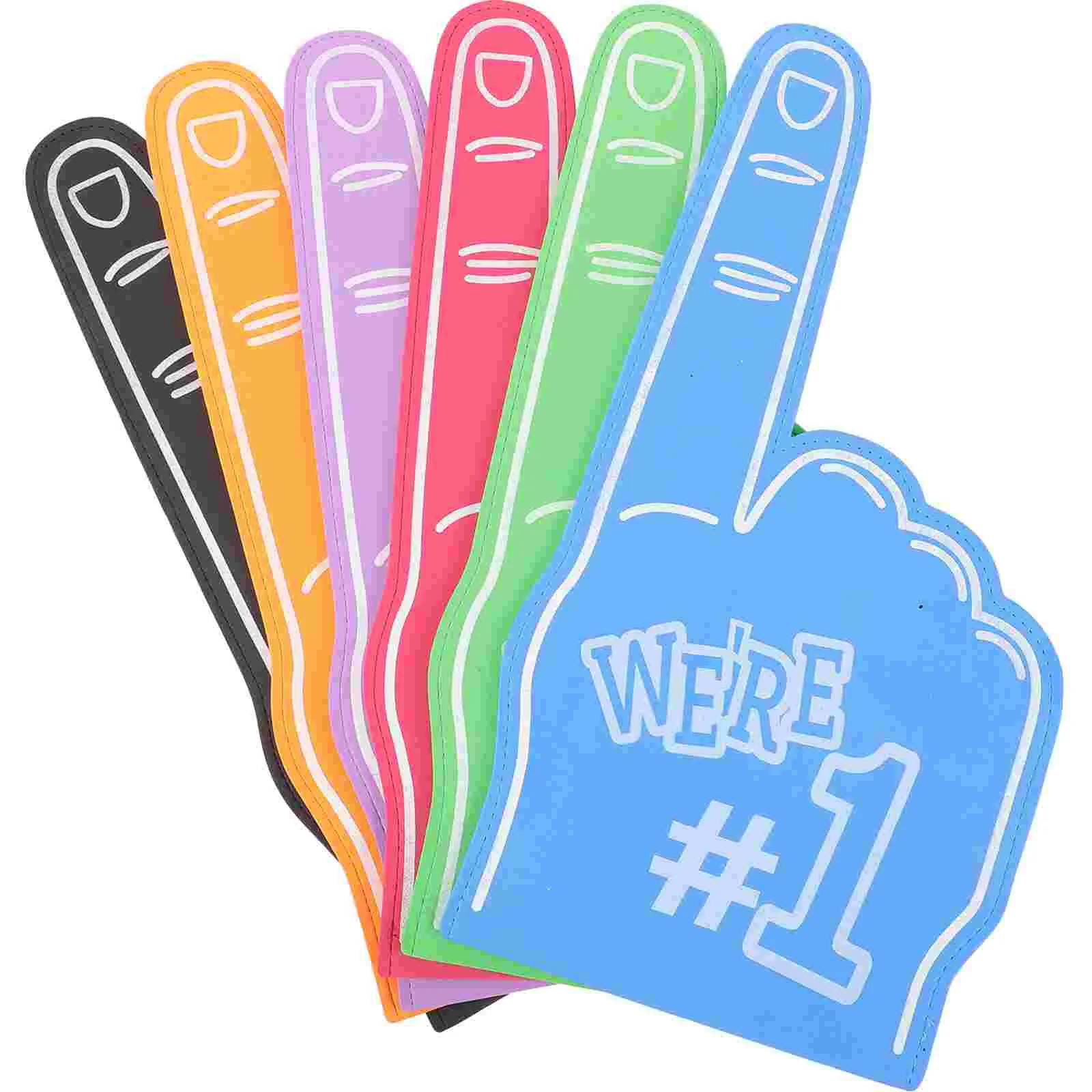 6 Pcs Eva Palm Cheer up Gloves Large Foam Fingers Cheerleading Hand Pom Poms for Sports Gifts Girls Props Bulk Sponge