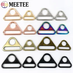 10/20 Pz Meetee 20-50mm cinturino in metallo fibbia triangolo anello gancio cinghie borsa anelli di collegamento chiusura bikini chiusure pulsante accessorio