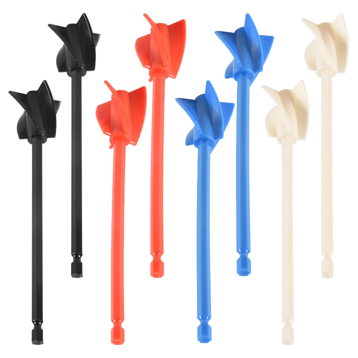 8 шт. лопасти для смешивания смолы, насадка для смешивания эпоксидной смолы для мощного смешивания, многоразовый миксер для краски, насадка для мешалки для краскиN02R