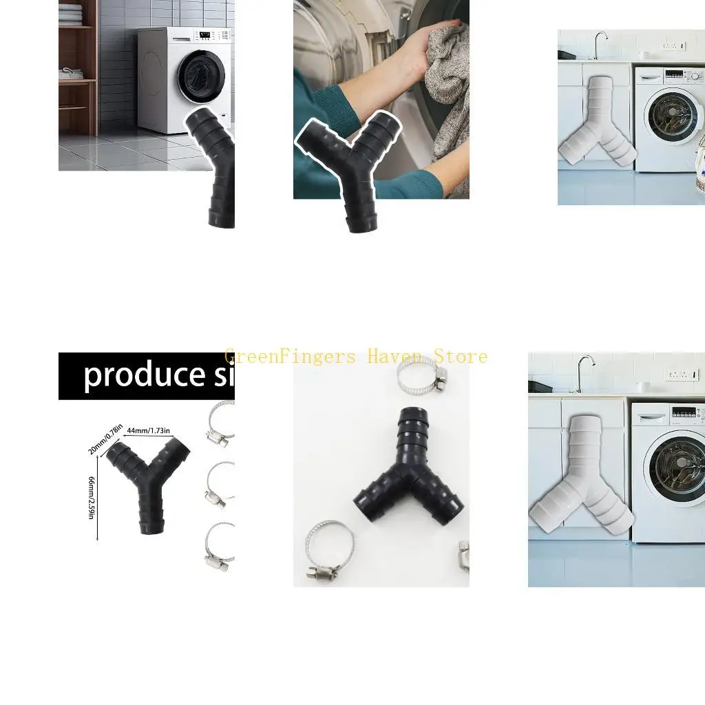 F68D Y Shaped Washing Machine Drain Hose Extension Pipe For Double Device Connection