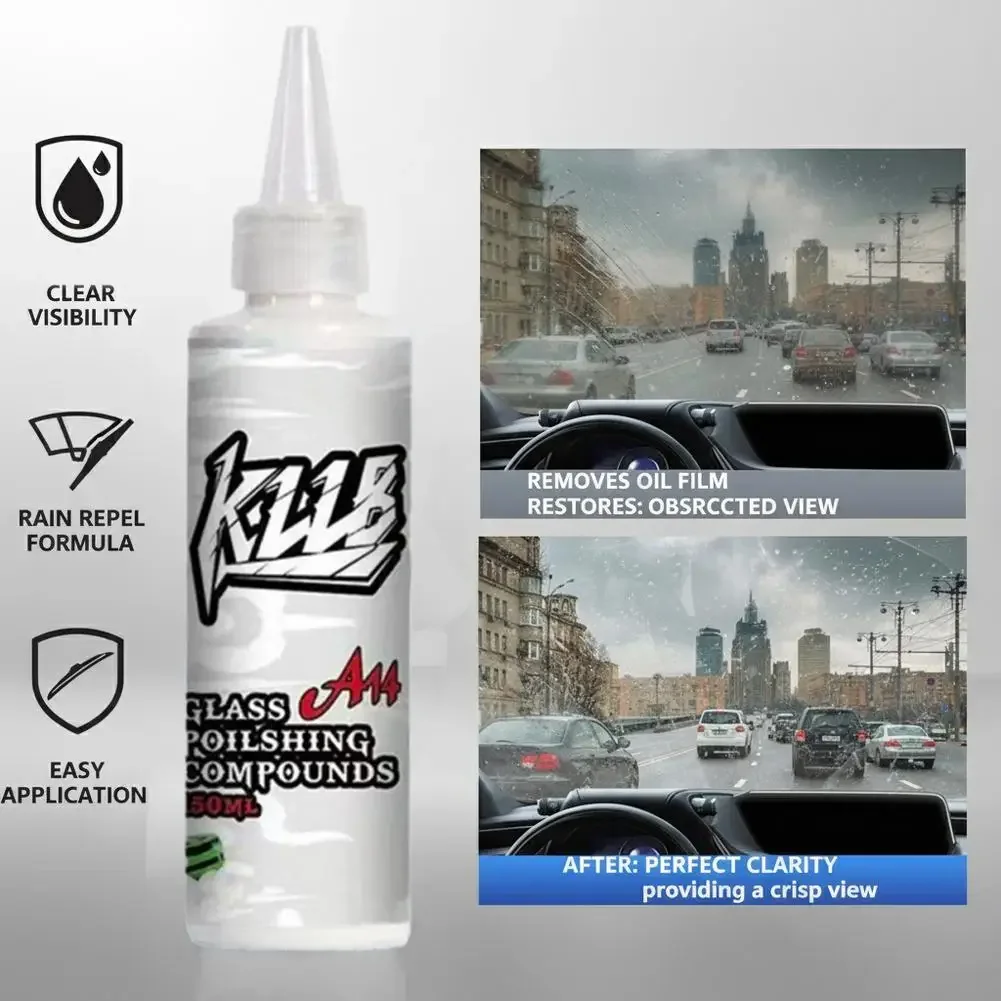 1-3PCS Car Glass Polishing Agent Cerium Oxide Degreasing Film Glass Coating Water Stains Slight Scratches Repair Without Marks