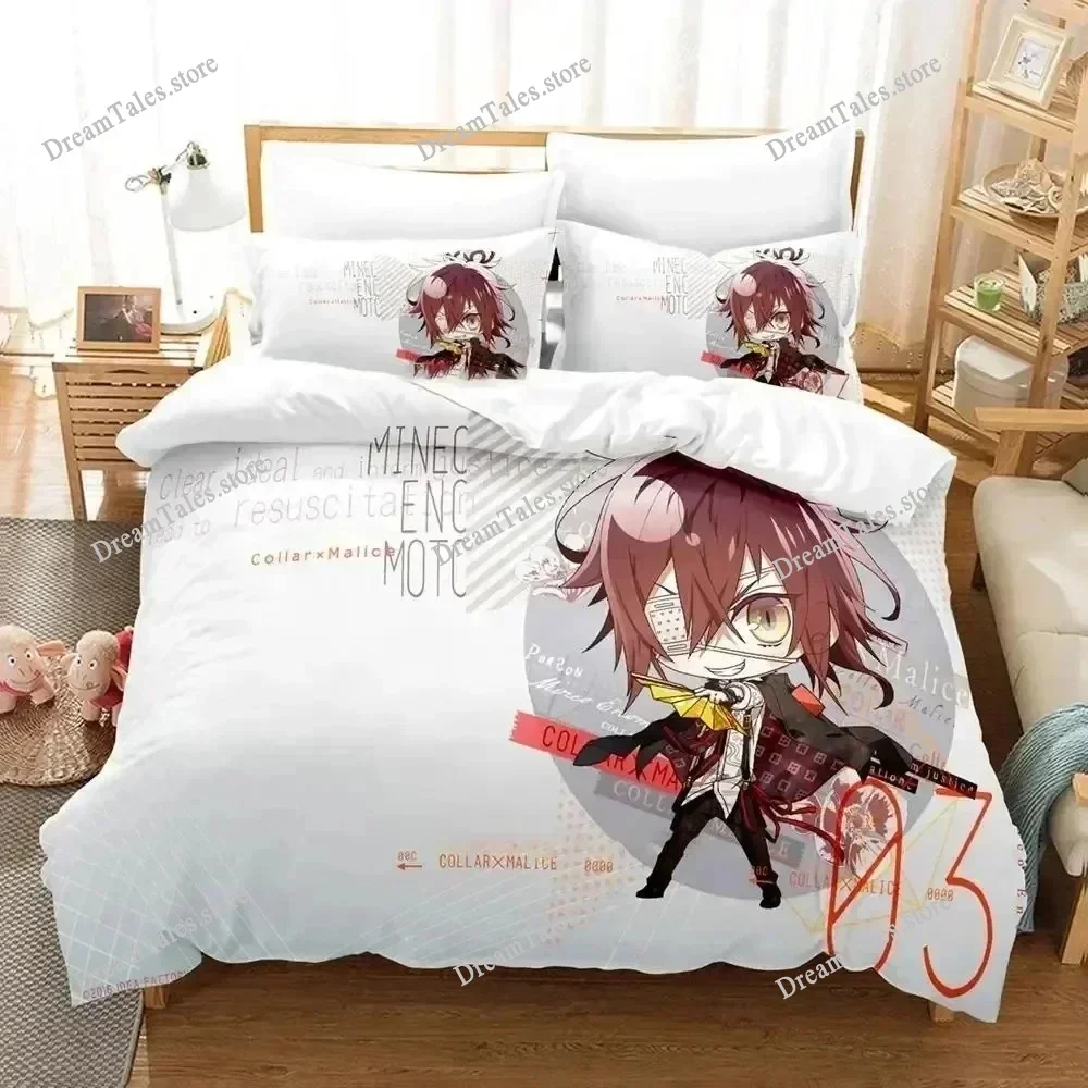 3D Print Anime Game Collar X Malice Bedding Set Duvet Cover Bed Set Quilt Cover Pillowcase Comforter King Queen Size Boys Adult7