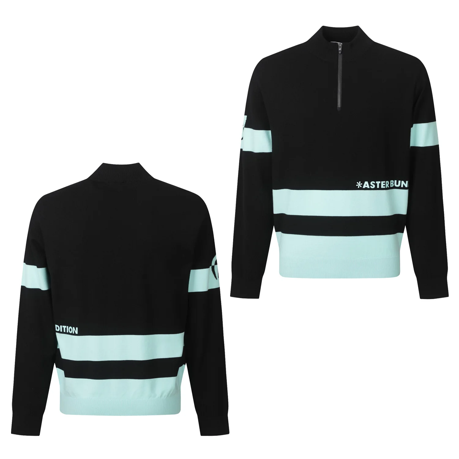 

Classic mat Men's Knitwear Zipper Long Sve f High Collar Golf High Elastici Overhead irt Autumn Faion Sle