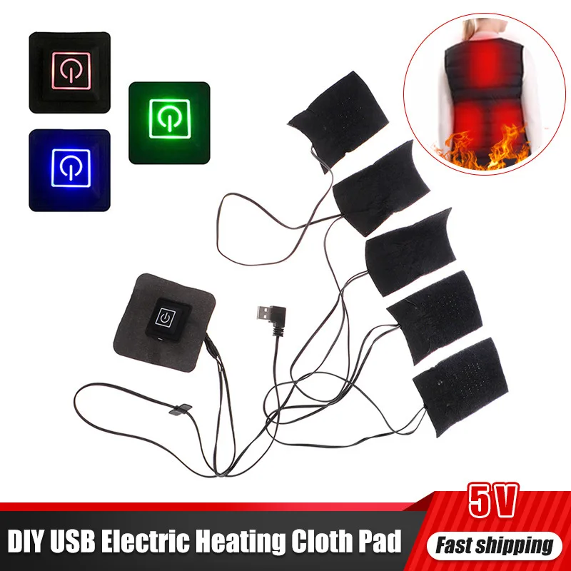 One To Eight Clothing Electric Heating Element USB Clothing Heating Three Temperature Adjustable One To Five Fiber Heater