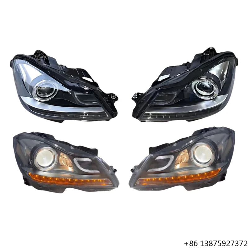 

Светодиодные фары для Mercedes-Benz C-класса W204, 12В, 6000К, 60Вт, 6000 люмен, высокая мощность, универсальная замена
