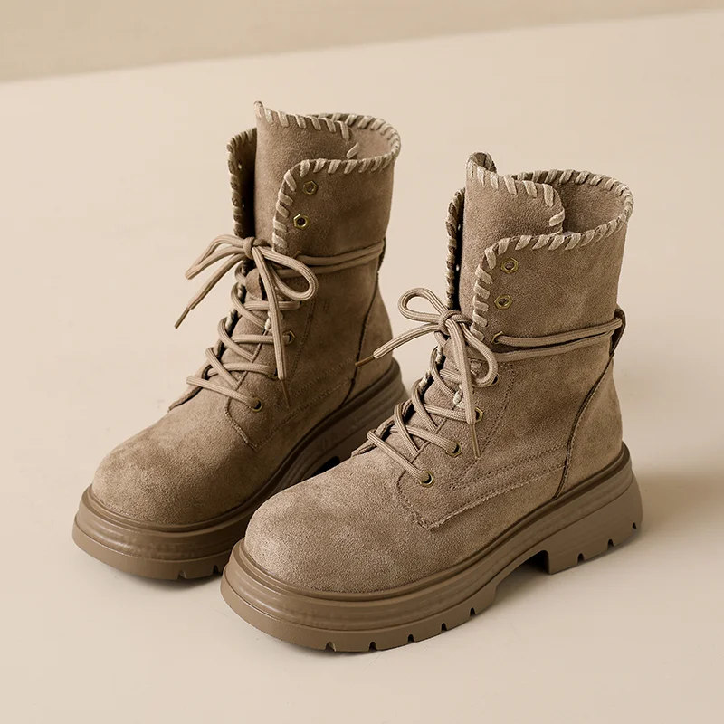 

Женские ботильоны на плоской подошве, модная обувь на среднем каблуке, зимние ботинки челси 2025, новый тренд, прогулочные замшевые удобные спортивные ботинки Mujer Botas