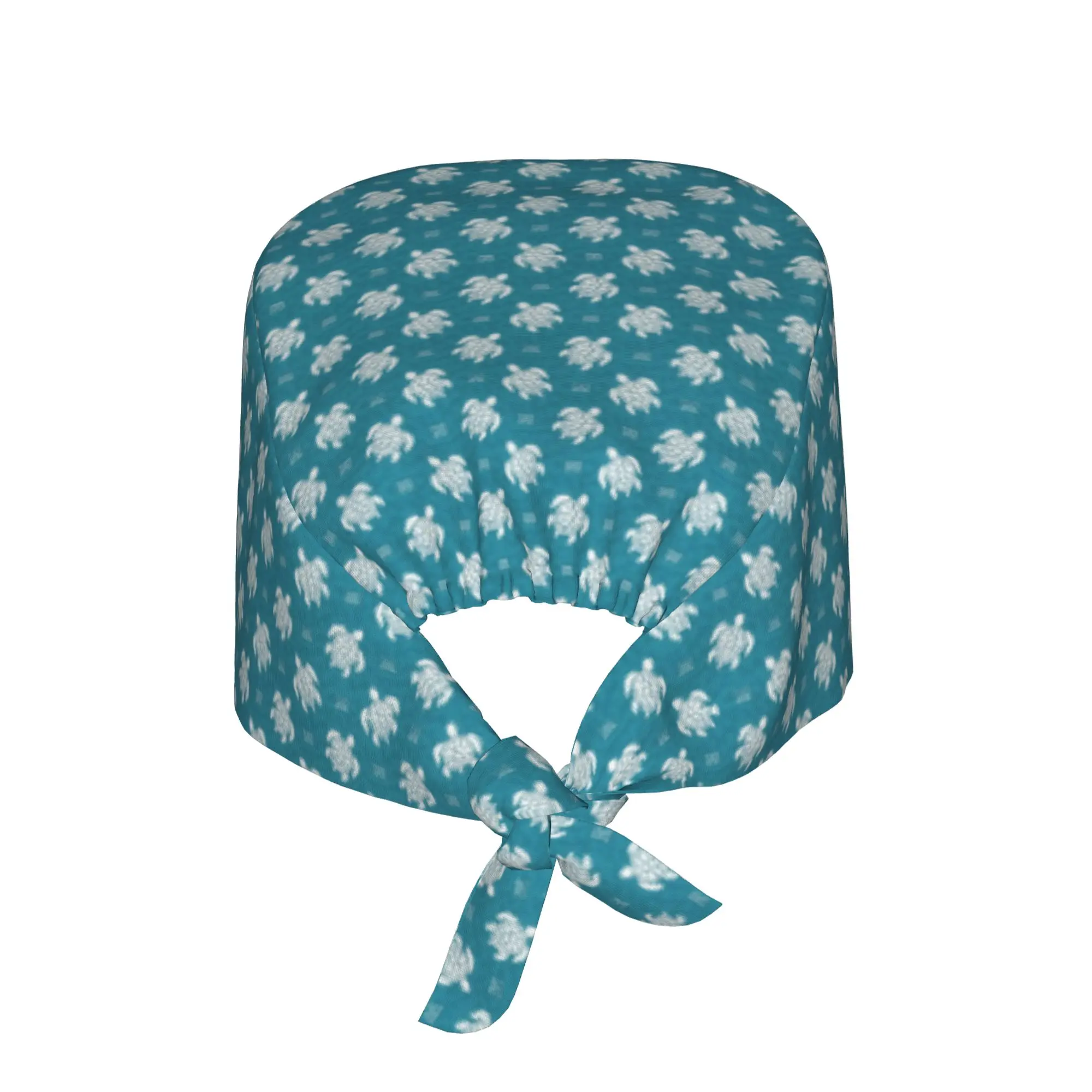 Medium Scale Sea Turtles on Turquoise Blue Ocean Water Cleaning Working Cap Cool Scrub Cap Surgicals Hat Nurse Scrubs Hat Nurse