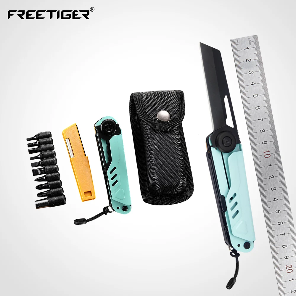 

FREETIGER Многофункциональный складной нож для кемпинга, внедорожников, ремонта, кемпинга, многофункциональные ножи с ножницами