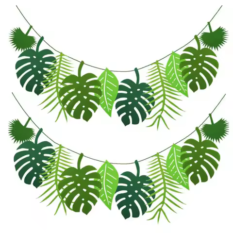 Turtle Leaf Decoration Hawaii Party Summer Happy Birthday Party Safari Jungle Tropic Theme Decor Dinosaur Theme Parti Decor