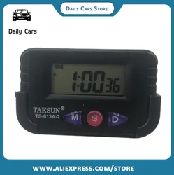 Mini Digital Clock Car Interior Electronic Time Date LCD Screen Digital Display Clock Car Accessories Auto Decoration