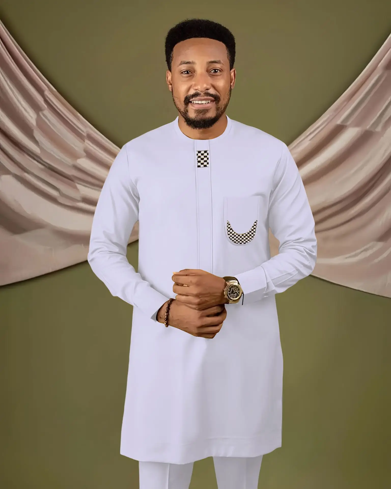 

2 шт., кафтан для свадебной вечеринки, модные африканские платья, комплект одежды для мужчин, Дашики, африканская одежда, 2025 г.