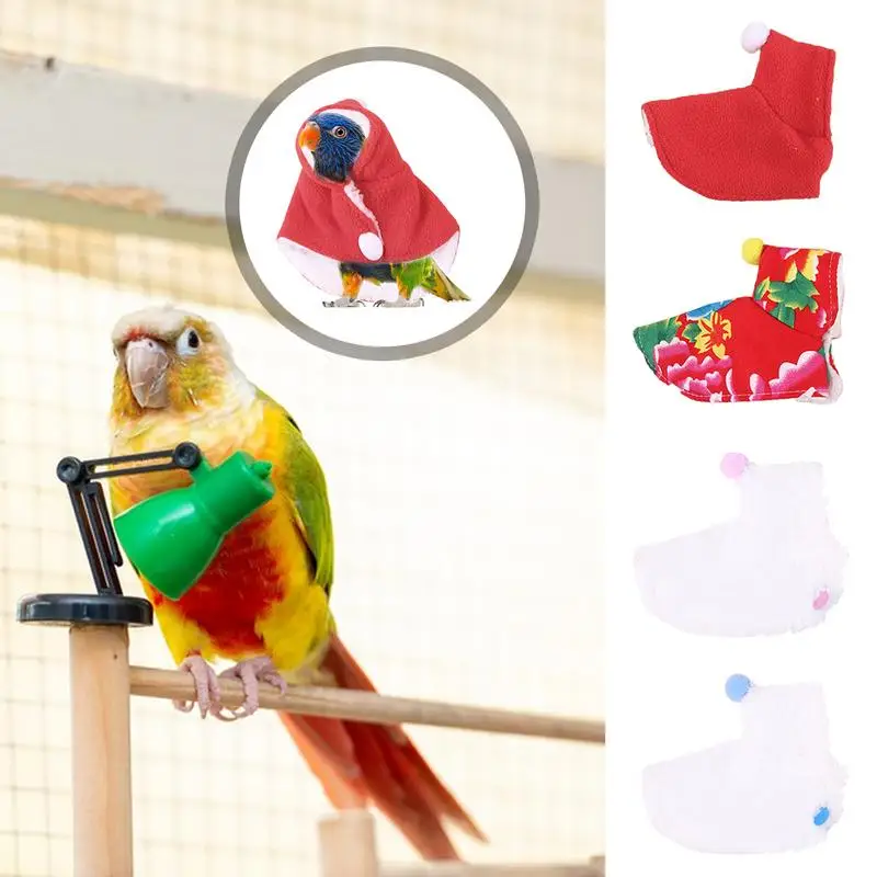 Soft Winter Warm Clothes for Pet Bird Thick Warm Cloak Pet Bird Supplies outdoor Protect Bird Colorful clothing Random patterns