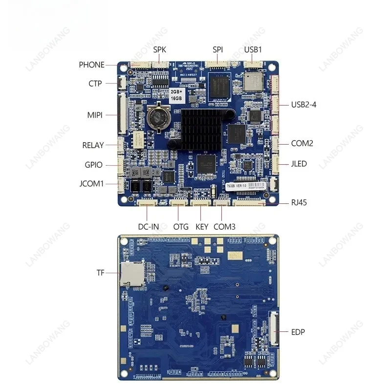 RK3288 Quad Core Android Main Board 2GB RAM 16GB ROM Linux ARM Motherboard With WIFI USB For Industrial PC DIY Project