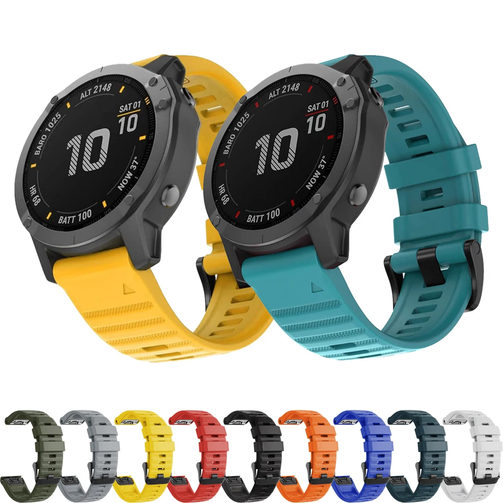 22/26mm Official Silicone Strap For Garmin Epix Pro Gen 2 47mm 51mm/Fenix 7X 7 Pro/Quatix 6 6X 5X D2 bravo Mk2i Strap Bracelet