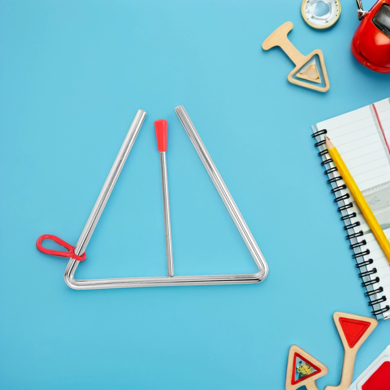 

1 Set Durable Iron Musical Triangle Bell Percussion Lightweight Early Learning For Metal Triangle Montessori Orff