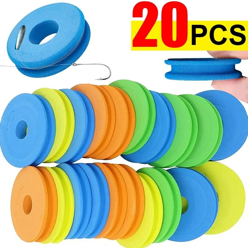 10/20pcs EVA Fishing Line Winding Board Coil Tackle Accessories Foam Main Spool Portable Fishing Accessories Tool Supplies