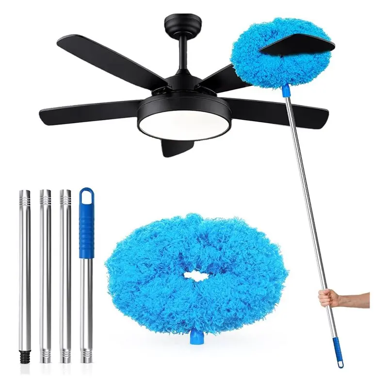 

AAAN-Ceiling Fan Cleaner Duster, Length For Cleaning Fan Blades, Cobwebs, Walls,Windows& High Ceilings, Removable Design
