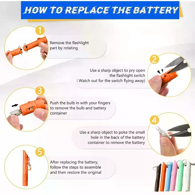 3in1 Ball Pen LED Flashlight with Emergency Whistle Keychain Multifunction Tool for Backpack Key Holder